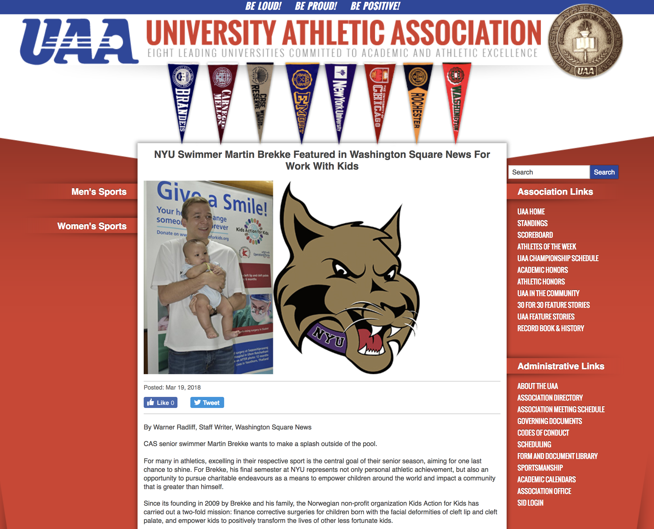 University Athletic Association Sports – USA